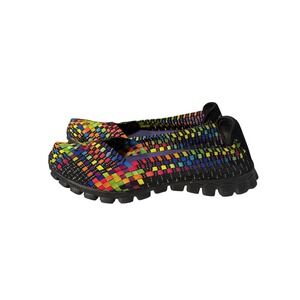 Skechers Lightweight Multi Color Woven Memory Foam Flats Womens 8.5
